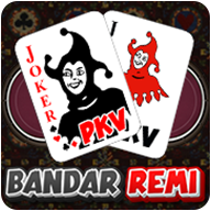 Logo Bandar Remi dengan ilustrasi kartu remi
