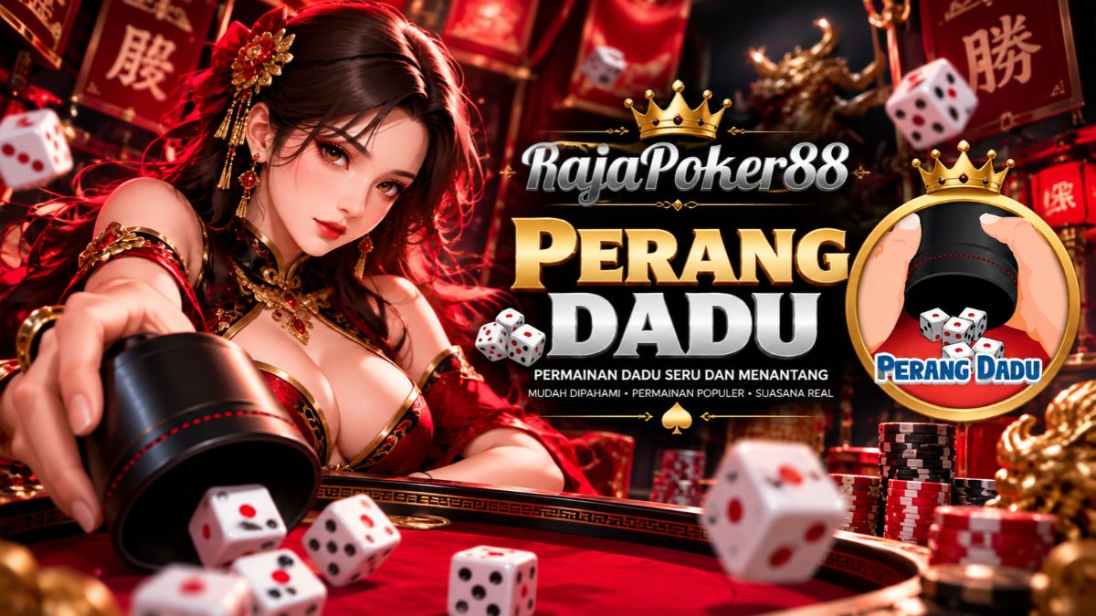 Perang Dadu Rajapoker88 dengan cup dan beberapa buah dadu
