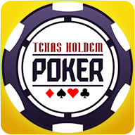 Logo permainan Poker dengan kartu dan chip poker