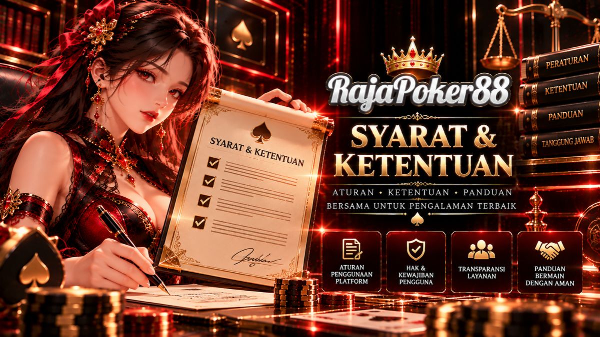 Syarat dan Ketentuan penggunaan platform Rajapoker88